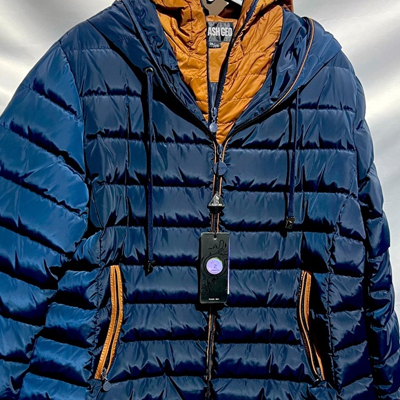 NEW Duck Down Flash Geo Super Warm Winter Coat & Puffer Jacket Plus Size - Picture 15 of 16